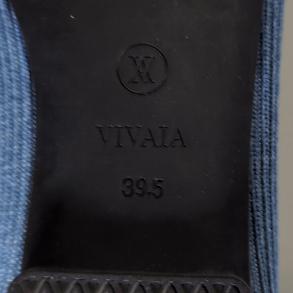VIVAIA Shoes Size 39.5 Blue Denim Flats Women's Size 8.5 - Picture 8 of 9